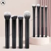 8-Piece Long Tube Makeup Brush Set - Multi-Color Ultra Soft Powder Blush Eyeshadow Brushes for Beginners