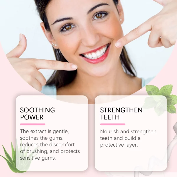 Dentifrice blanchissant à la niacinamide, élimine les taches dentaires, prévient la mauvaise haleine, nettoie la bouche, rafraîchit et réduit la plaque dentaire.