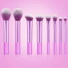 8-Piece Long Tube Makeup Brush Set - Multi-Color Ultra Soft Powder Blush Eyeshadow Brushes for Beginners