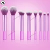 8-Piece Long Tube Makeup Brush Set - Multi-Color Ultra Soft Powder Blush Eyeshadow Brushes for Beginners