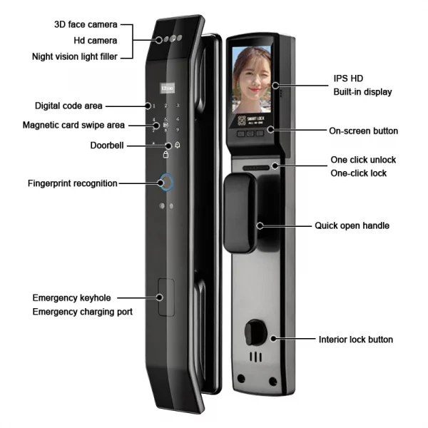 A7b9a744e29244922b78a070acea09bd4H.webp Smart lock 3D face recognition fingerprint waterproof smart door wifi remote photo capture unlocking with App key NFC RFID Card