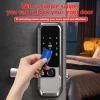 Af1a7d1607d8b40fb916bba8c3583db6aA.webp Smart Fingerprint Lock,Password Key Card,Tuya APP Control Aluminum Alloy Electronic Lock Black/Nickel/Grey Smart Lock