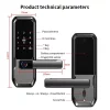 Afa97530fe20b4621b71608f64f79a5e5s.webp Smart Fingerprint Lock,Password Key Card,Tuya APP Control Aluminum Alloy Electronic Lock Black/Nickel/Grey Smart Lock