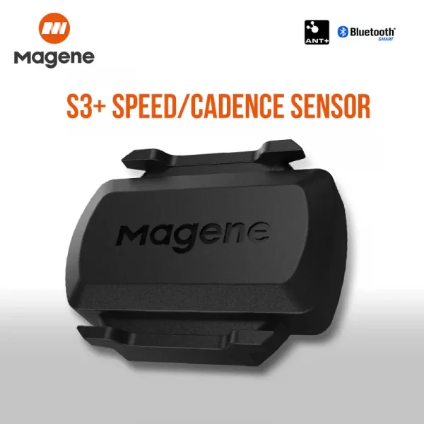 Magene S3+ Speed Cadence Sensor ANT Bluetooth Computer Speedmeter Dual Sensor Bike Accessories Compatible with WahooOnelap Zwift