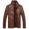 H355468c30d8a48a8bffb2a01a2e0899be.webp Leather Jacket Men Coats 2024 Brand High Quality PU Outerwear Men Business Winter Faux Fur Male Jacket Fleece