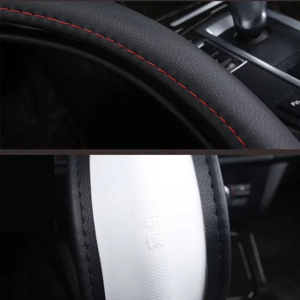 H4283fea3daf04d27908309efa8c76c5b4.webp Car Steering Wheel Cover For Seat Ibiza 2010 - 2012 2013 2014 2015 2016 2017 2018 2019 2020 2021 M Size Round Steering Wheel