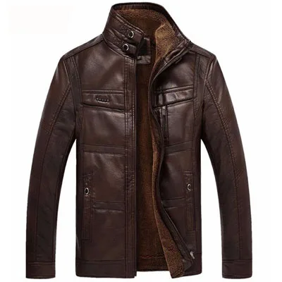 H71e898b31b5f4a269b437f7dc7099f7dZ.webp Leather Jacket Men Coats 2024 Brand High Quality PU Outerwear Men Business Winter Faux Fur Male Jacket Fleece