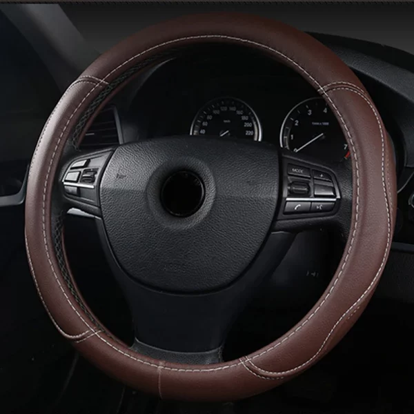 Hb778768f0bf1470dbacf234bfe495088a.webp Car Steering Wheel Cover For Seat Ibiza 2010 - 2012 2013 2014 2015 2016 2017 2018 2019 2020 2021 M Size Round Steering Wheel