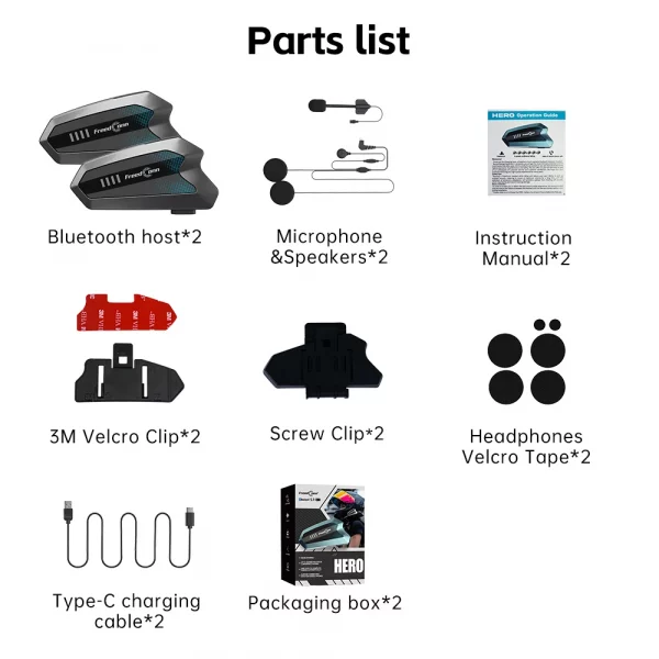 Group Motorcycle Intercom Helmet Headset Bluetooth 6 Riders Moto Intercomunicador Music Share Helmets for Motorcycles