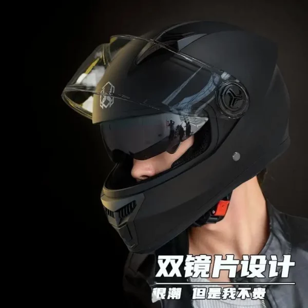 Moto Scooter Safety Helmets, One-piece Full Face Engine Design, Modular Casco Motorsiklet Equipment