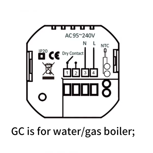 Smart WiFi Thermostat for Floor Heating&Cooling System Compatible with Gas Boiler Heat Pump HVAC Control Controller/Actuator