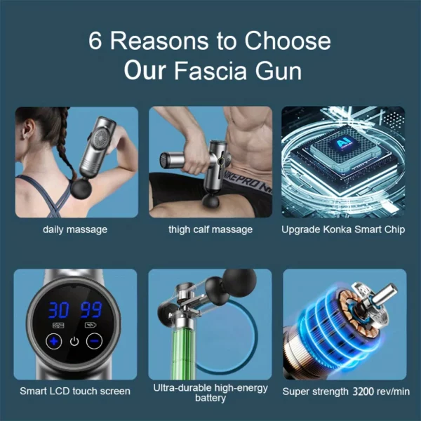99 Speed Professional Muscle Massage Gun Massager Massager for Neck and Back Massage Instrument Dropshipping Fitness Equipment