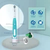 Sonic Electric Toothbrush Rounded 3D Vibrate Teeth Brush Rotation Gum Care Soft Bristle Heads Battery Power Teeth Whitening