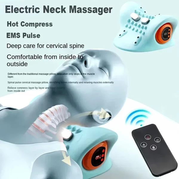 S0754862ecd49400ab012d9f7c3104d31L.webp Cervical Neck Massager EMS Relax Heat Devices for Adult Cervical Repair Traction Electric Neck and Head Acupoint Massage Pillow
