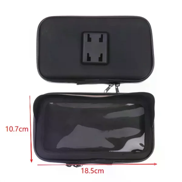 Motorcycle Handlebar Mount Phone Holder Waterproof Bike Phone Pouch With Sunvisor Rain Cover 360 Degree Rotating