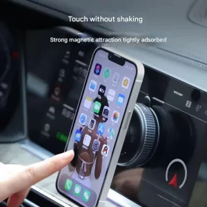 Adjustable Vacuum Magnetic Suction Cup Phone Holder, Suitable for Car/Gym/Mirror/Smooth Surfaces Hands-Free Stand, Compatible
