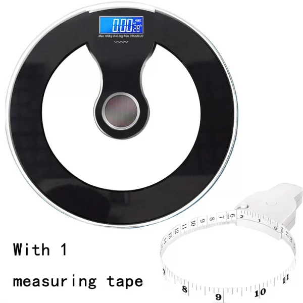 S0a87d59a00c544b780a1831cb8bef721a.webp Smart Weight Scale Bluetooth LCD Display Light Energy Automatic Charging Rechargeable Home Weight Measure Fat Calories Scale