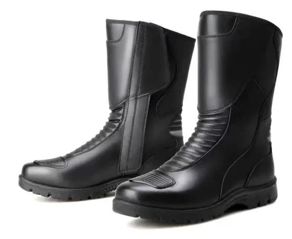 Motorcycle Boots Men Classic Motocross Boots with Reinforced Heel Toe Counter Waterproof Tall Motorcycle Touring Boot Botas Moto