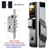 S102fdd76fb434b8ba0d889cc93b5699cl.webp Tuya App Smart Lock Household Anti-theft Door Fingerprint Lock With Camera Password Lock Large Door Lock