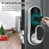 S109cb2e9c2ec433b8e0c583c1a71bb94Q.webp Smart Door Lock Keyless Entry Door Lock Handle with 2 Cards and 2 Keys Biometric Door Lock App Remote WiFi for 30-60mm Door