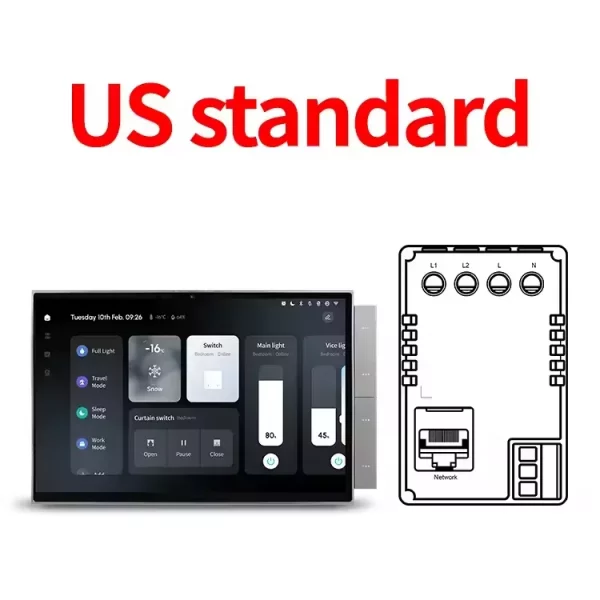 S11302a04c0a343c2be6a11a53e907f6f3.webp 10.1" Tuya Smart Home Control Panel Multipurpose Touch Screen Built-in Zigbee Hub Alexa Building Intercom Support WiFi,Mesh,RS48