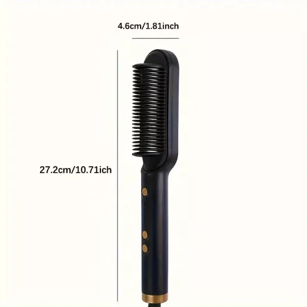 1 piece of straight hair comb, 2-in-1 electric straight hair curling styling tool, multifunctional straight hair straightener