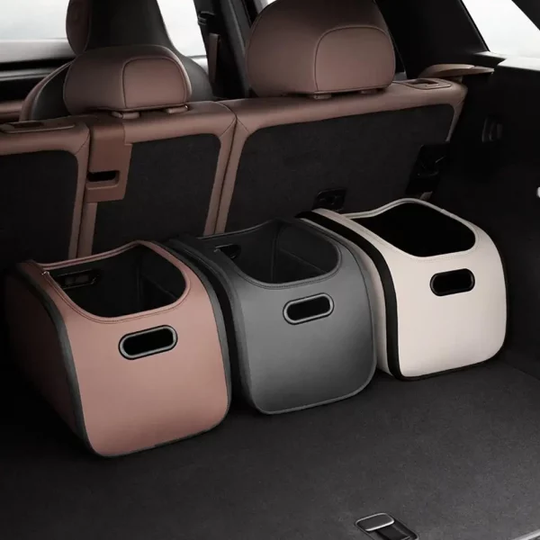 S1309085a225848dfb269aa7fe7013919l-1.webp Car Trunk Organizer with Built-in Pocket for Truck SUV RV Sedan Auto Interior Grocery Cargo Travel Road Trip Storage Box Essenti