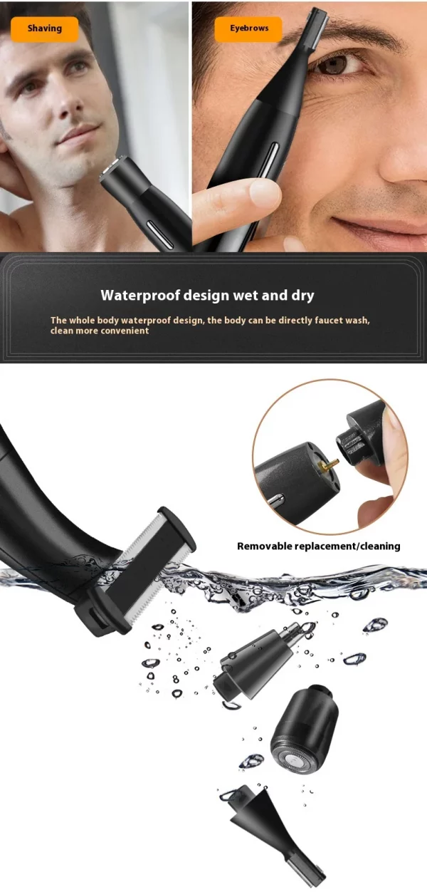 S13760b222de641789f720d1bd14330cf6.webp 6-in-1 Electric Shaver Bikini Trimmer Body Trimmer for Facial Underarm Leg Hair Removal Grooming Tool