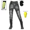 Womens zipper pants Motorcycle jeans Men's high elastic motorcycle riding rider pants Racing pants with protective