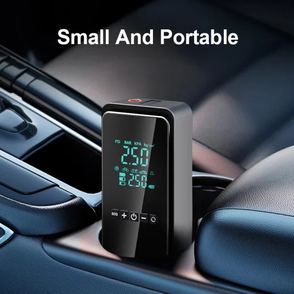 S163e81daf7044b9c8d6e464d6140c4af8.webp Wireless Car Air Pump Portable Air Compressor for Car Motorcycle Bicycle Ball 150PSI Electric Tire Inflator with Digital Display