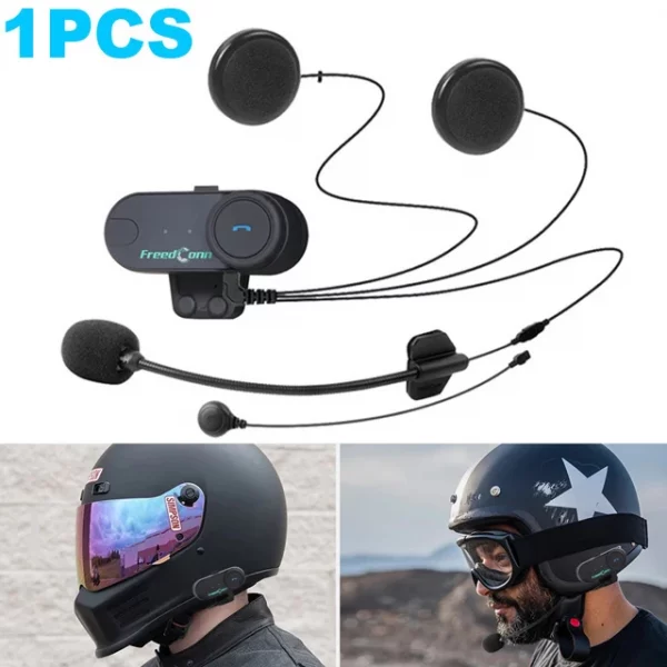 S177f25221b5f4ba1acf7e555495ba10aF.webp FreedConn TCOM VB Motorcycle Helmet Intercom Bluetooth 5.0 Headset Headphone FM Moto Interphone Helmet Communicator Speaker Gift