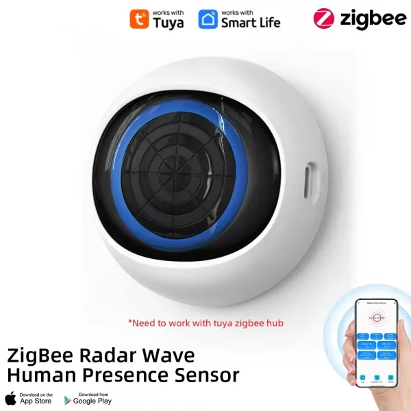 Intelligent Radar Radar Wave Tuya Zigbee Human Presence Sensor 5.8G Millimeter Wave Sense Probe Induction Detector Smart Linkage