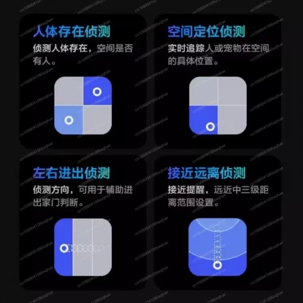 S182cad2a89e8491c8a54ecf3f4de5e99H-1.webp Presence Sensor FP2 WiFi Bluetooth Control Highly accurate positioning wide range sensing