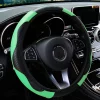 S18db77fca9944cac971dee2cdfa33a3cI.webp Car Steering Wheel Cover Breathable Anti Slip PU Leather Steering Covers Suitable 37-38.5cm Auto Decoration Carbon Fiber