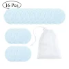 S19a26a4e9fce424fa82ce2051922c5cf5.webp 10/16/20Pcs Makeup Remover Pads Reusable Cotton Pads Make Up Facial Remover Bamboo Fiber Facial Skin Care Wipe Pads with bag