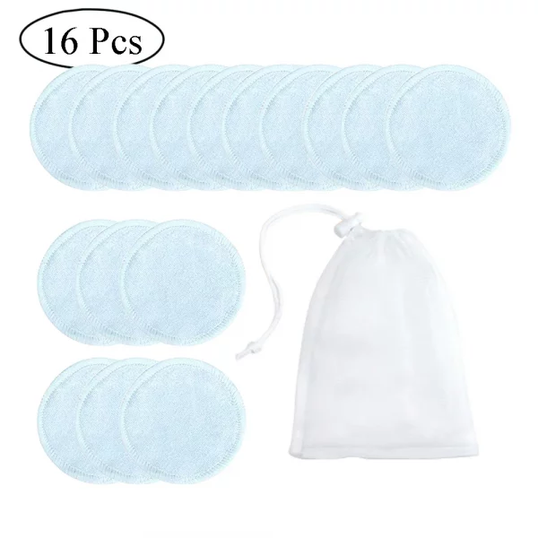 S19a26a4e9fce424fa82ce2051922c5cf5.webp 10/16/20Pcs Makeup Remover Pads Reusable Cotton Pads Make Up Facial Remover Bamboo Fiber Facial Skin Care Wipe Pads with bag