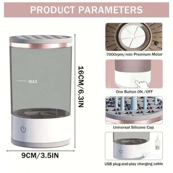 S1bc870cd87184e9dbf8f18d3b69e6fe1I.webp Makeup Brush Cleaner, Electric Cleaning Brush, Automatic Washer