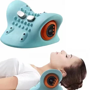 Cervical Neck Massager EMS Relax Heat Devices for Adult Cervical Repair Traction Electric Neck and Head Acupoint Massage Pillow