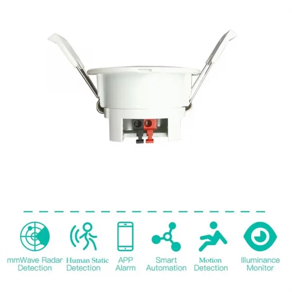 FORW-Tuya Smart Life Wifi Millimeter Wave Radar 24Ghz Human Presence Motion Sensor Luminance Detector App Monitor 80-250VAC