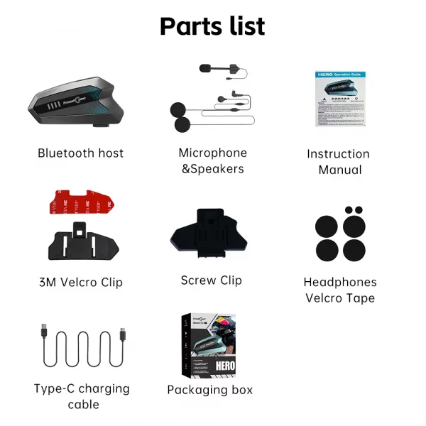 Group Motorcycle Intercom Helmet Headset Bluetooth 6 Riders Moto Intercomunicador Music Share Helmets for Motorcycles