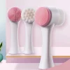 S1e79fd66acc5485a86803424ee675eb1Y.webp Silicone Facial Facial Cleansing Brush Manual Massage Facial Cleansing Brush Soft Bristles Silicone 3D Double-Sided Face Brushes