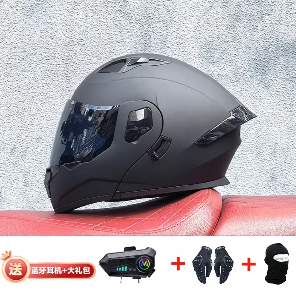 New Motorcycle Professional Racing Flip Up Helmet ABS Material Modular Dual Lens Bluetooth Helmets DOT  full face helmet