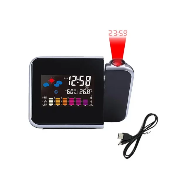 S24c5fa751ee24704a3ee6966d85fdfffh.webp Smart Alarm Clock with Night Backlight Digital LED Projector Adjustable Projection Angle for Home Living Room Bedroom
