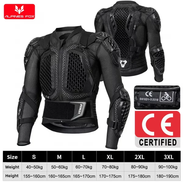 VEMAR 2025 Men New Motorcycle Jacket Moto Body Armor MX Armor Motocross Racing Jacket CE Approval Motorbike Moto Protection Gear