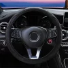 A Car Steering Wheel Cover，Universal15Inch Non-Slip Automobile Steering Wheel Protective Cover Car Decoration Accessories