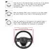 Car Steering Wheel Cover Breathable Anti Slip PU Leather Steering Covers Suitable 37-38cm Auto Decoration Car Accessories