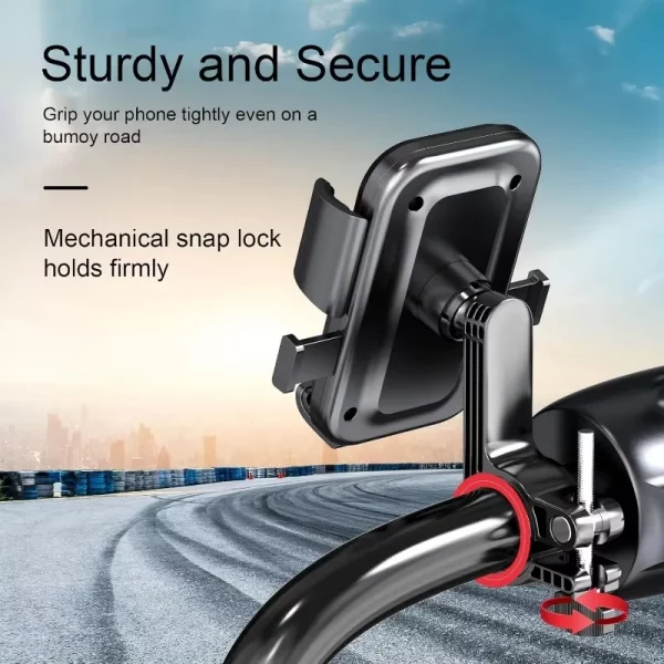 Bike Phone Holder Motorcycle Fast Locking Rotatable MTB Phone Mount Shockproof Phone Holder