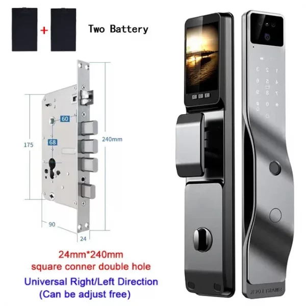 S2be0ba33bc50428c890680c40cac333fR.webp Tuya App Smart Lock Household Anti-theft Door Fingerprint Lock With Camera Password Lock Large Door Lock