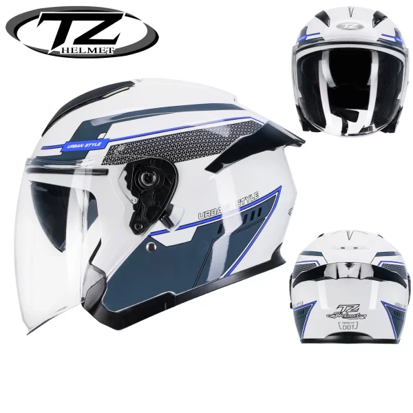 Motorcycle Half Face Helmet Men Women Fashion Dual Lens Sport Helmets Motocross Racing Modular Flip Up Casco Moto Winter Warm