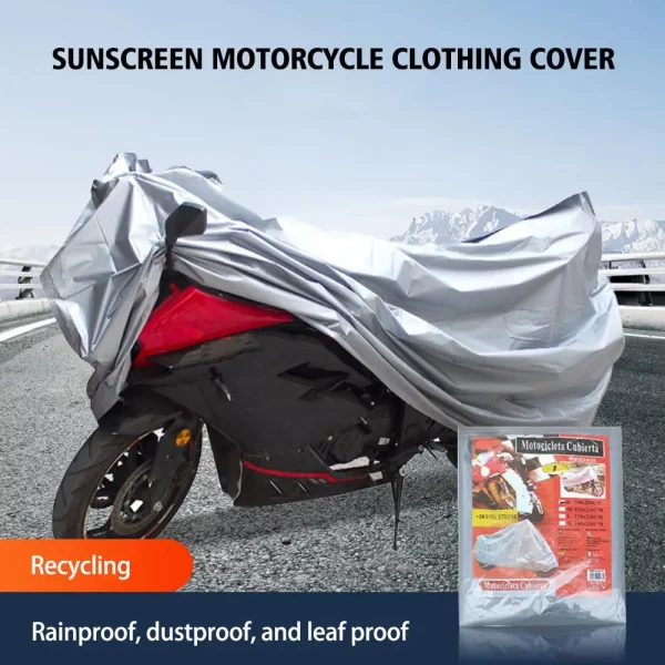 S2e3ed918320f42f19fe149981c0e0e10M.webp Motorcycle Protective Cover Outdoor Indoor Waterproof Sun Protection Dustroof UV Proof Bike Scooter Motorcycle Clothing Cover
